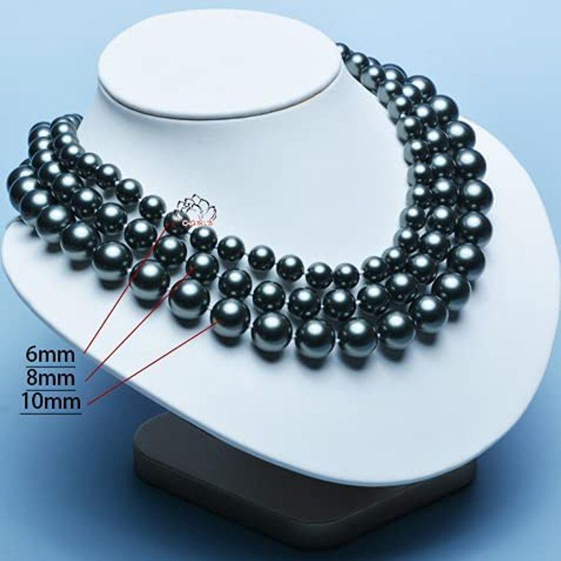 人気ブランド 10mm真珠45cm 定番 花珠貝パール ネックレス 冠婚葬祭 アクセサリー専門店 C Girls真珠屋 ピアス 全品ギフ ブラック セット ピアス Valleycountrymarket Com