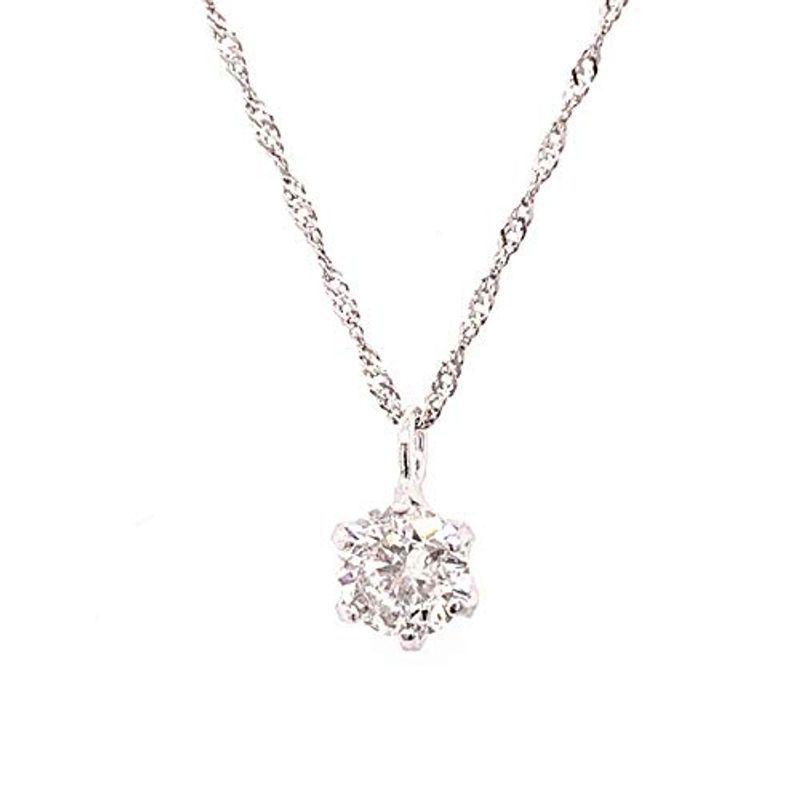 人気の贈り物が KASHIMA純プラチナ台 0.2ct ダイヤモンド 一粒石 プチ ペンダント ネックレス ネックレス、ペンダント