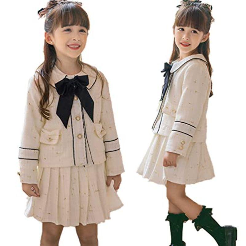 Iozo 卒園式 2点セッ スーツ フォーマル ワンピース 入学式 卒業式 女の子 子供スーツ女の子 お得クーポン発行中 スーツ