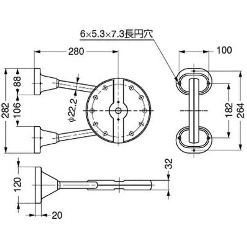 スガツネ工業　ランプ印　リフトコートハンガートールマン　TAB型　TAB-U　ブラケット　アンバー