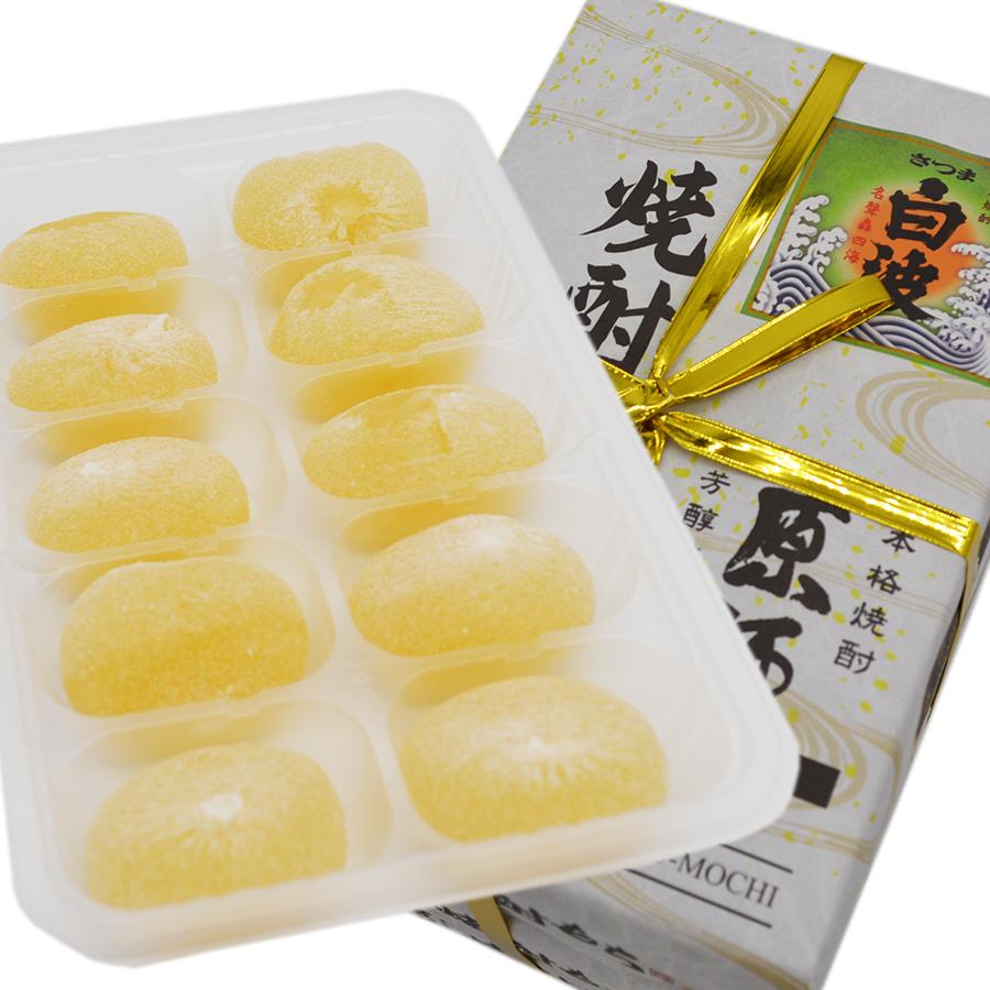 蔵出し本格焼酎さつま白波原酒使用 焼酎もち 10個入×3箱 お取り寄せ