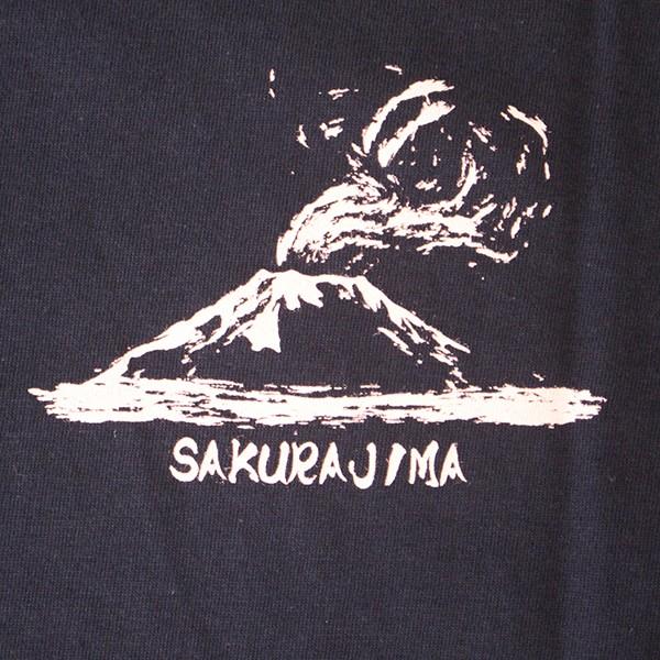 燃えて上がるは桜島 Tシャツ 紺 L |  | 03