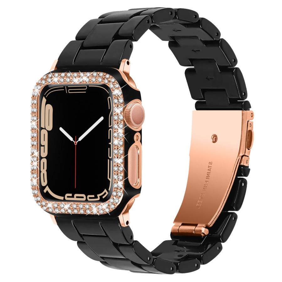 Daturus] Apple Watch バンド 樹脂バンド 保護ケース付き 互換Apple