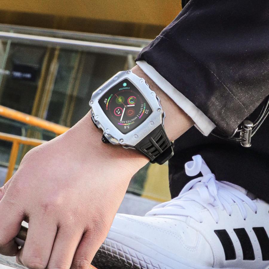 AHNHSKY ケース バンド付き Apple Watch シリーズ 8/7 45mm 6/5/4/SE