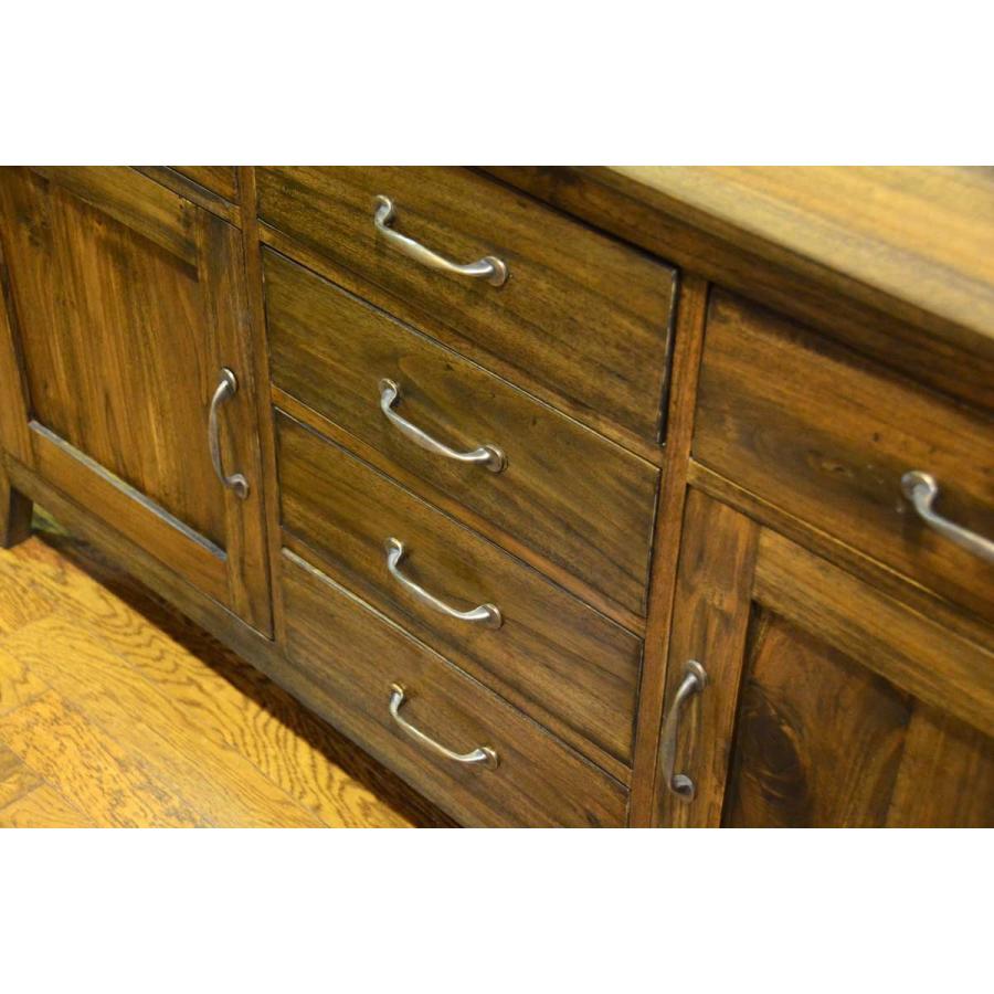 サイドボード チーク無垢材 150 アジアン家具 北欧 木製 アンティーク