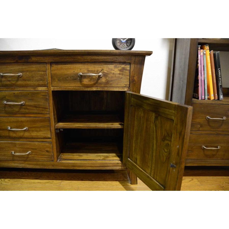 サイドボード チーク無垢材 150 アジアン家具 北欧 木製 アンティーク