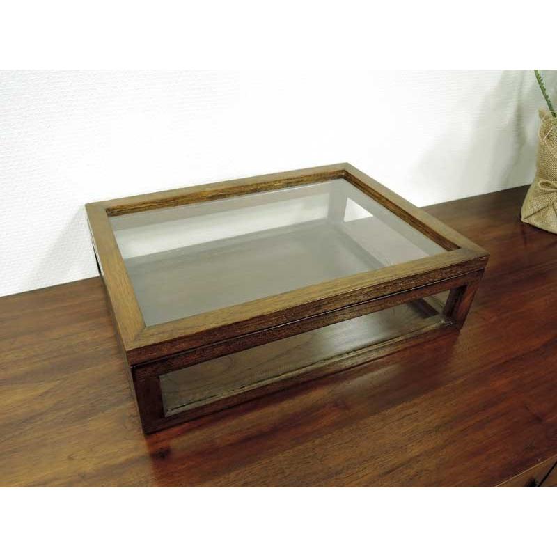 ガラス コレクションボックス チーク コレクションケース ジュエリーケース アクセサリー インテリア アジアン雑貨 木製 天然木 おしゃれ 北欧 アジアン雑貨 Ms 45 Babi Furniture 通販 Yahoo ショッピング