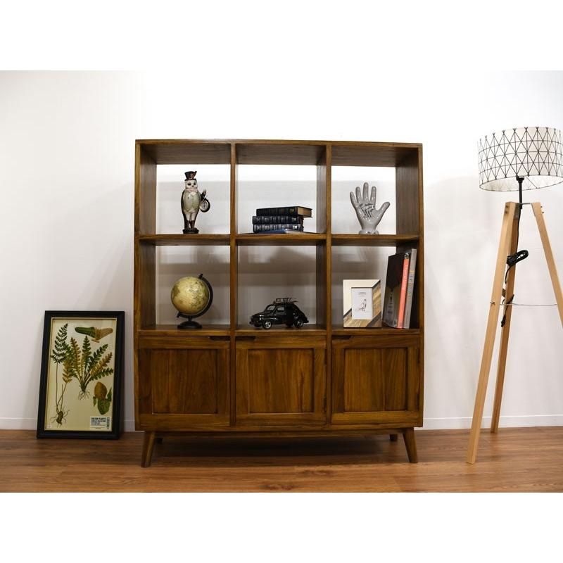 直接取引限定ヴィンテージ チーク無垢材パーテーション格子 【公式通販】