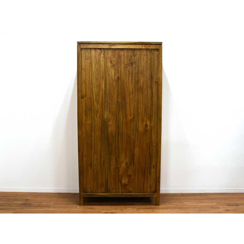 アンティークアジアンシェルフ棚 ブックシェルフ チーク 無垢 幅88cm アジアン 北欧 木製 アンティーク