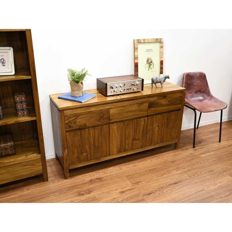 チーク総無垢材リビングボードキャビネットキッチンボードアジアン家具