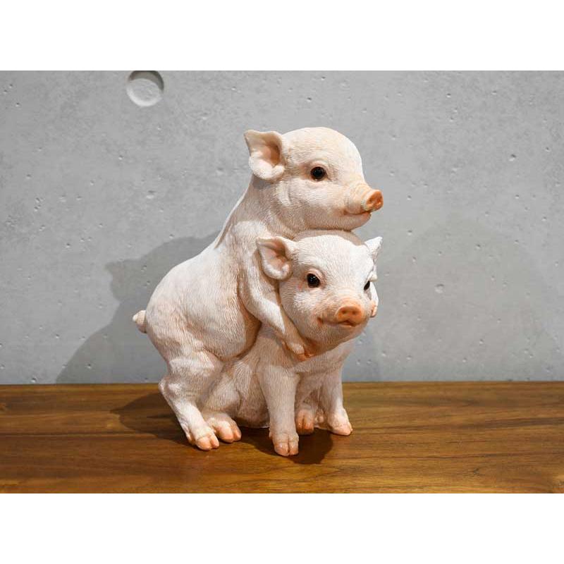 ビンテージ　人形　ブタ　オブジェ　置物　インテリア　工芸品　美術品　A3446 楽天市場】オブジェ ブタ（素材（インテリア）木）の通販