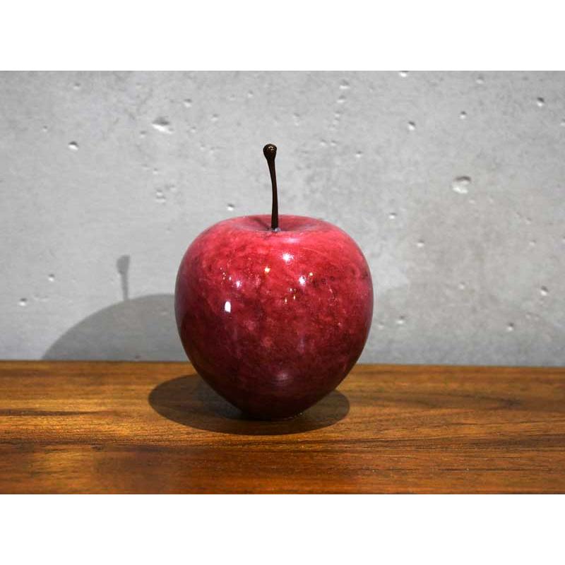 アップル マーブル レッド L 赤 オブジェ 置物 林檎 ペーパーウェイト