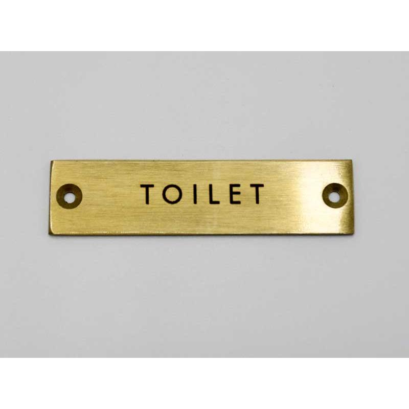 アイアン サインプレート TOILET ゴールド 金 トイレ サインボード