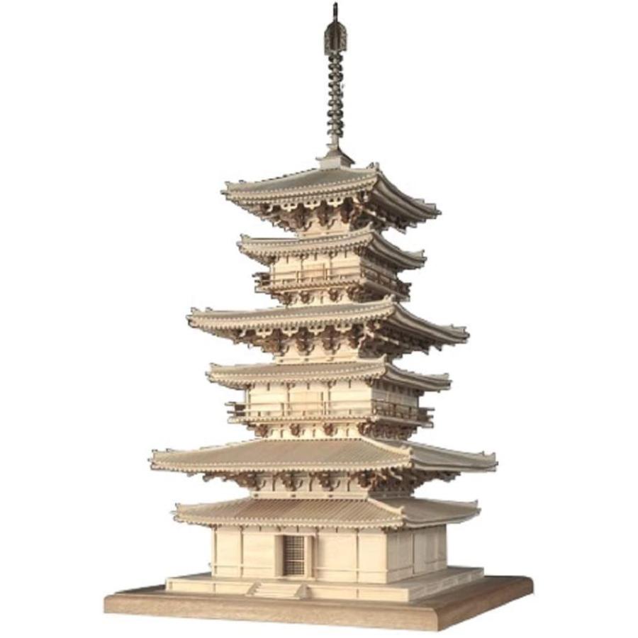 本物保証 ウッディジョー 1/75 薬師寺 東塔 木製模型 組立キット 