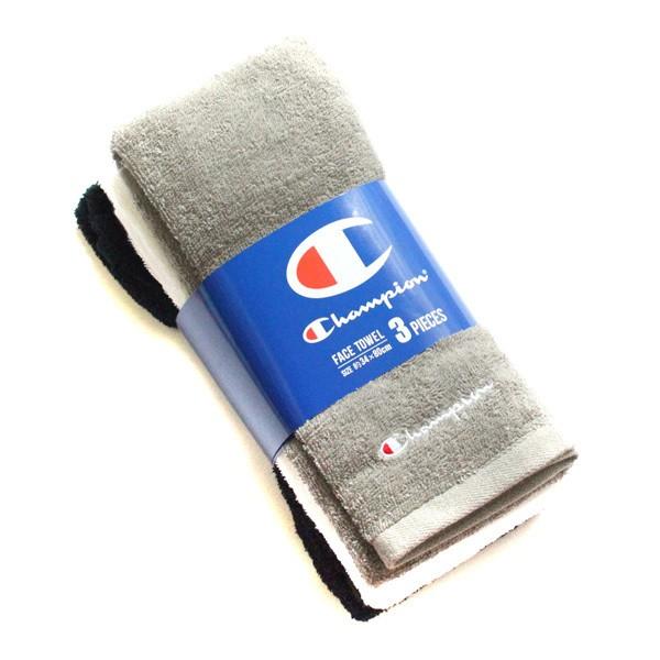 チャンピオン フェイスタオル 3枚組 モノカラー スポーツ ブランド タオル 送料無料 新品 ネコポス可 メーカー
