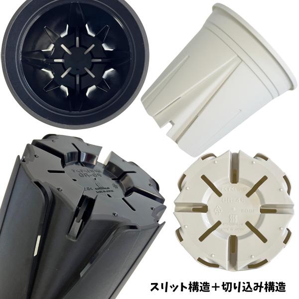 すくすくいい根ポット ブラック 3.5号 4号 5号 6号 各2鉢ずつ 合計8鉢