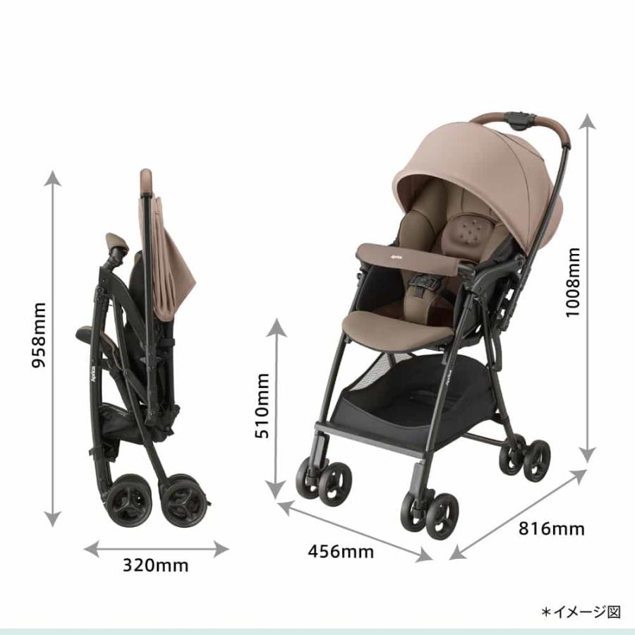 アップリカ カルーンエアー メッシュ AD ベビーカー A型ベビーカー 1年