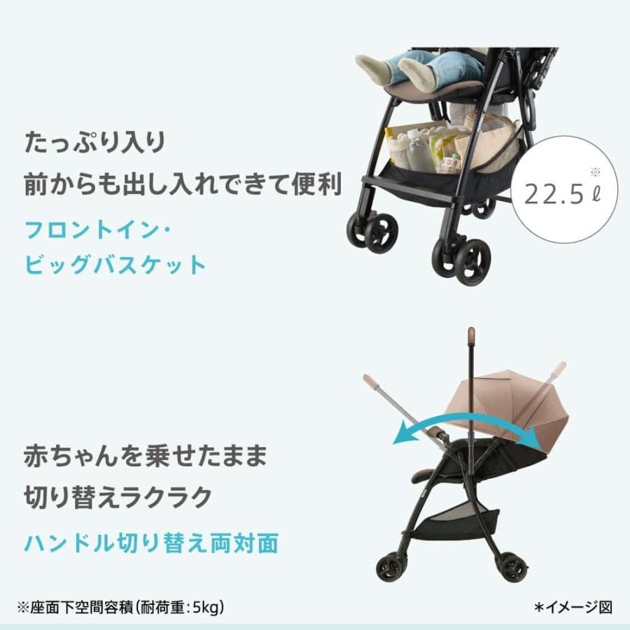アップリカ カルーンエアー メッシュ AD ベビーカー A型ベビーカー 1年