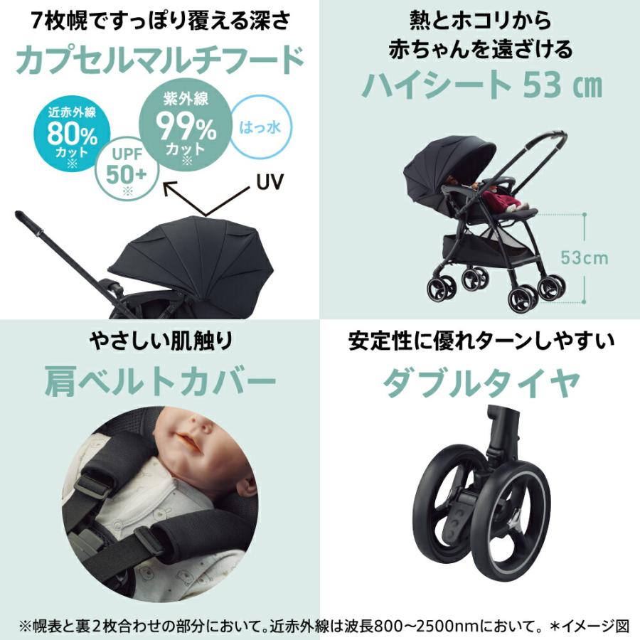 LUXUNA アップリカ ベビーカー 即納 ラクーナ クッションフリー AC
