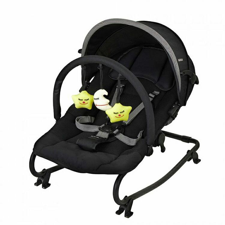 (美品) katoji new York baby 3点セット カトージ（KATOJI） ベビーバウンサー NewYork・Baby 3 / ブラック