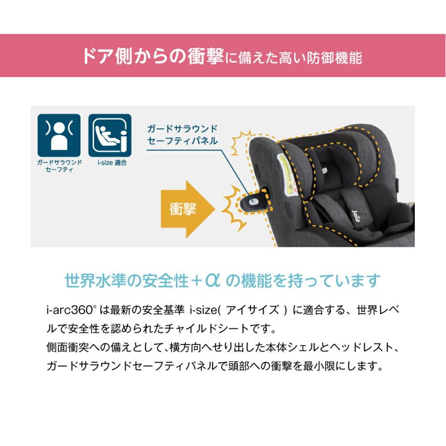 Joie ジョイー チャイルドシート カトージ 即納 アイ・アーク360 キャノピー付 送料無料 / グレー ブラック 新安全基準R129適合 身長40cmから105cmの画像