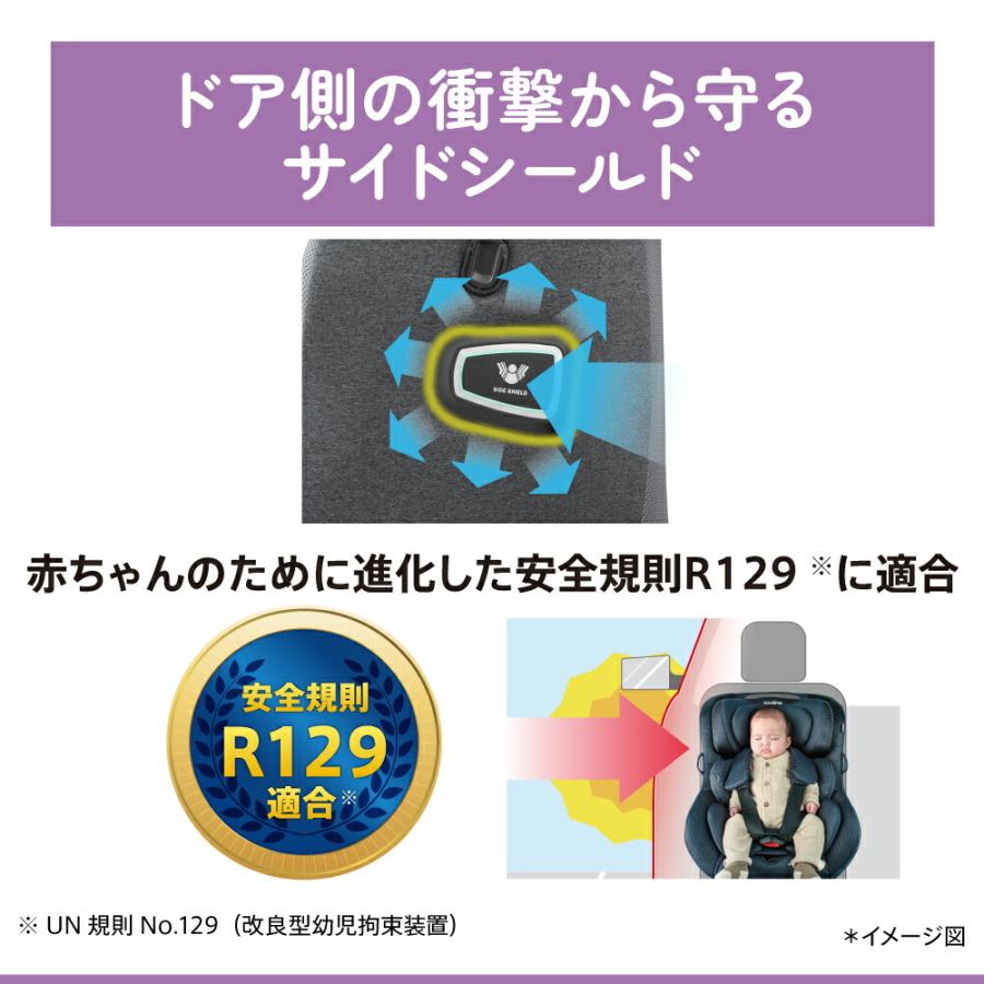 アップリカ(Aprica) クルリラ プライト / ナイトグレー ナイトネイビー チャイルドシート 即納 マシュマロ Gキャッチ 安全基準_7