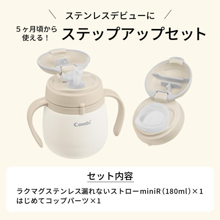 Combi（コンビ） ラクマグステンレス ストロー&コップセット R