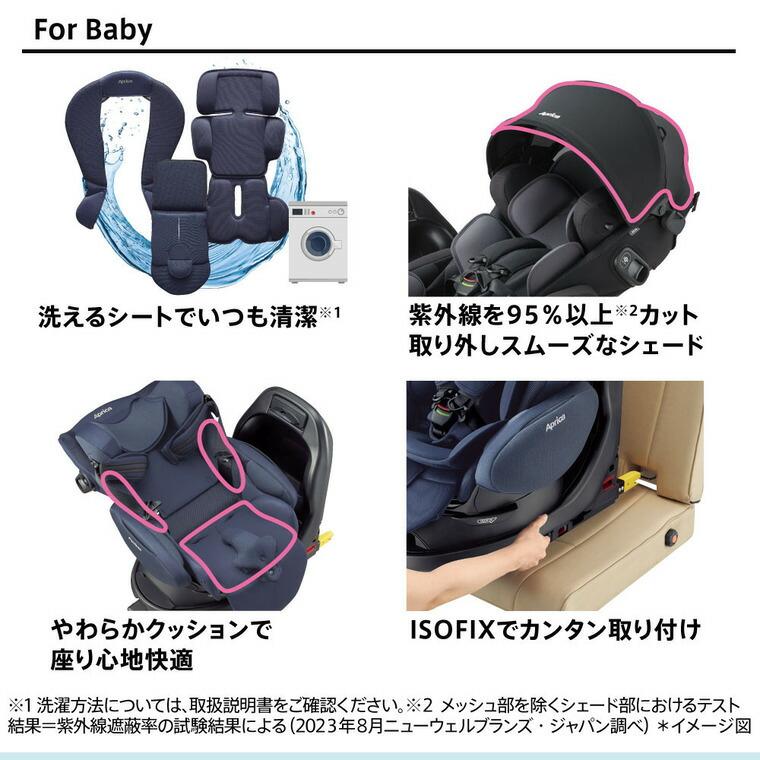 Aprica Fladea grow チャイルドシート フラディア グロウ ISOFIX 360°セーフティー プレミアム AB