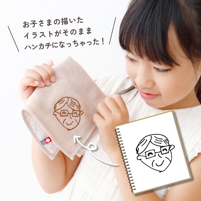 ベビーアルテ 似顔絵 ハンカチ 今治タオル プレゼント ギフト 誕生日