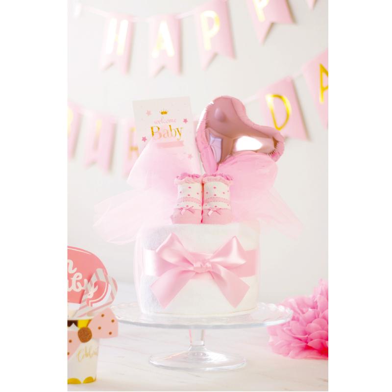 出産祝い おむつケーキ ミキハウス 女の子 プチギフト おしゃれ 可愛い 日本製 イニシャル Mikihouse 靴下付きオムツケーキ Ok 7 おむつケーキ 出産祝い Baby Arte 通販 Yahoo ショッピング