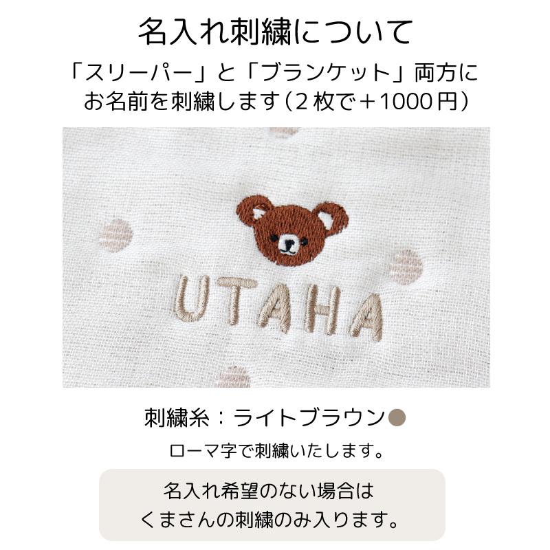 出産祝い ギフトセット スリーパー ブランケット ガーゼ ガーゼケット 日本製 ベビー ギフト 名入れ 綿100％ 男の子 女の子 コットン100％ 6重ガーゼの画像