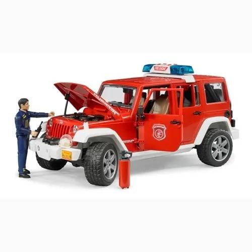 Bruder（ブルーダー）JEEP Rubicon 消防カスタム（フィギュア付き）街を守るはたらくくるま BR02528 【沖縄及び離島発送不可】の画像