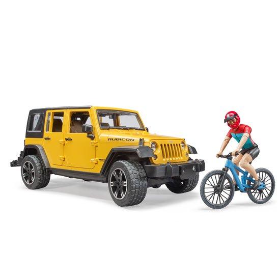 Bruder（ブルーダー）  Jeep Rubicon\u0026マウンテンバイク（フィギュア付き） BR02543 【沖縄及び離島発送不可】の画像