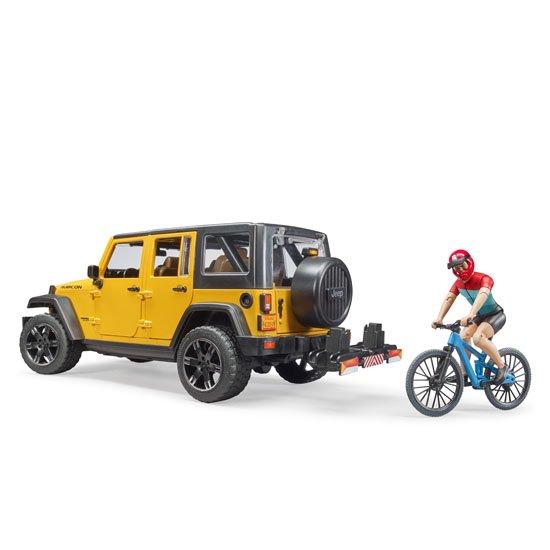 Bruder（ブルーダー）  Jeep Rubicon\u0026マウンテンバイク（フィギュア付き） BR02543 【沖縄及び離島発送不可】の画像