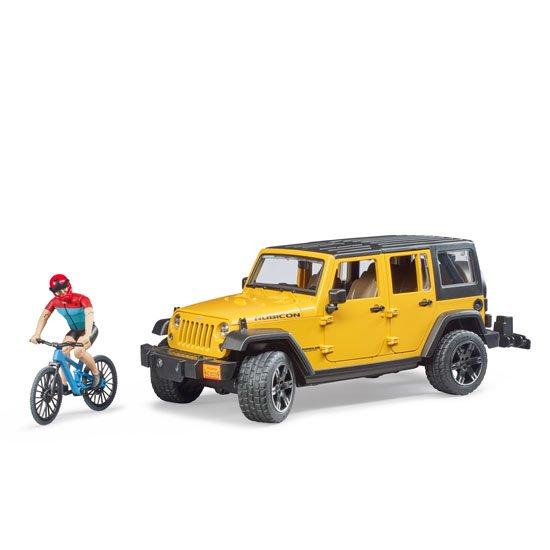 Bruder（ブルーダー）  Jeep Rubicon\u0026マウンテンバイク（フィギュア付き） BR02543 【沖縄及び離島発送不可】の画像