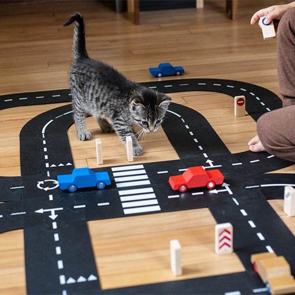 キングオブザロード・ギフトセット waytoplay 2台＋40pcs ウェイトゥプレイ（オランダ） ゴム製道路セット 【沖縄及び離島発送不可】_6