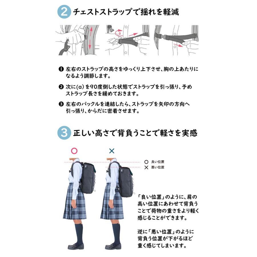FOOTMARK 中高生の為の通学カバン ラクサック オリジナル 19L 大容量 