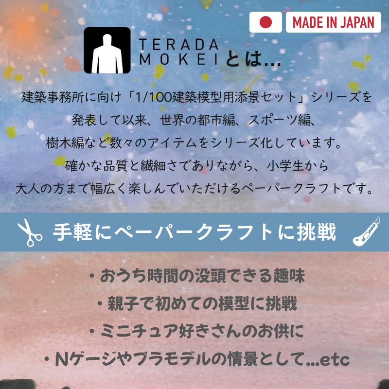 宇宙シリーズ編】 ペーパークラフト 1/100 建築模型用添景セット