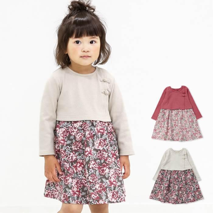 子供服 キムラタン Biquette Club (ビケットクラブ ) ワンピース (80〜130cm)  女の子 80cm 90cm 95cm 100cm 110cm 120cm 130cm 綿100%｜baby-kids-kimuratan