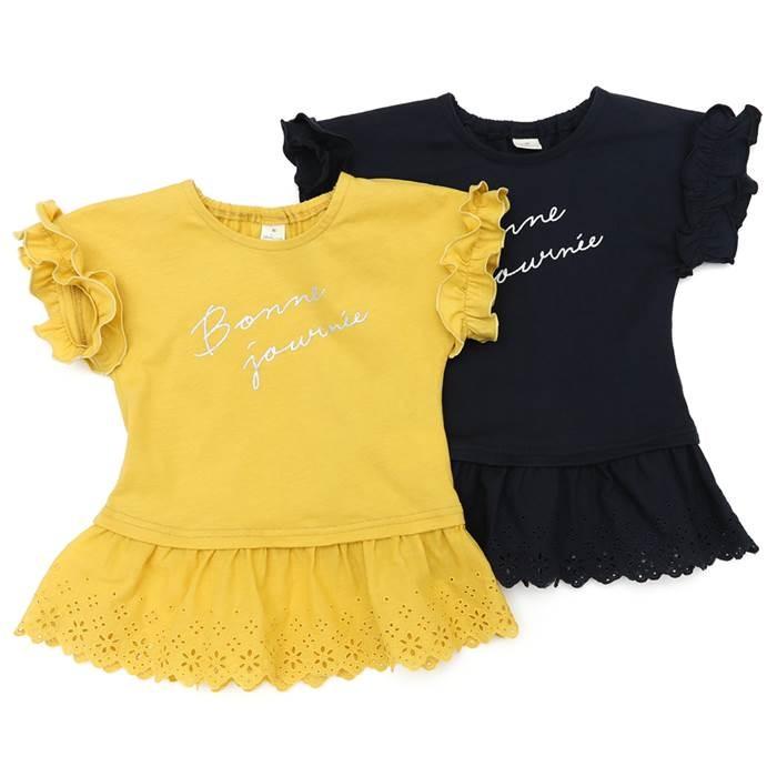 子供服 キムラタン dolcina (ドルチーナ ) フリル半袖Ｔシャツ (90〜140cm)  女の子 90cm 95cm 100cm 110cm 120cm 130cm 140cm｜baby-kids-kimuratan