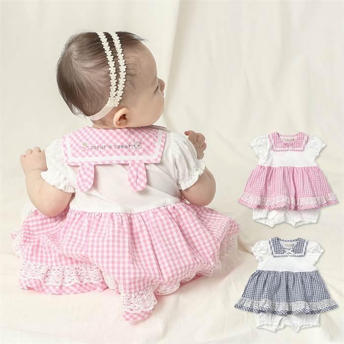 Coeur A 期間限定 クーラクール 半袖グレコ 70 80cm 女の子 80cm キムラタン 子供服 70cm 本体綿100 ベビーウェア