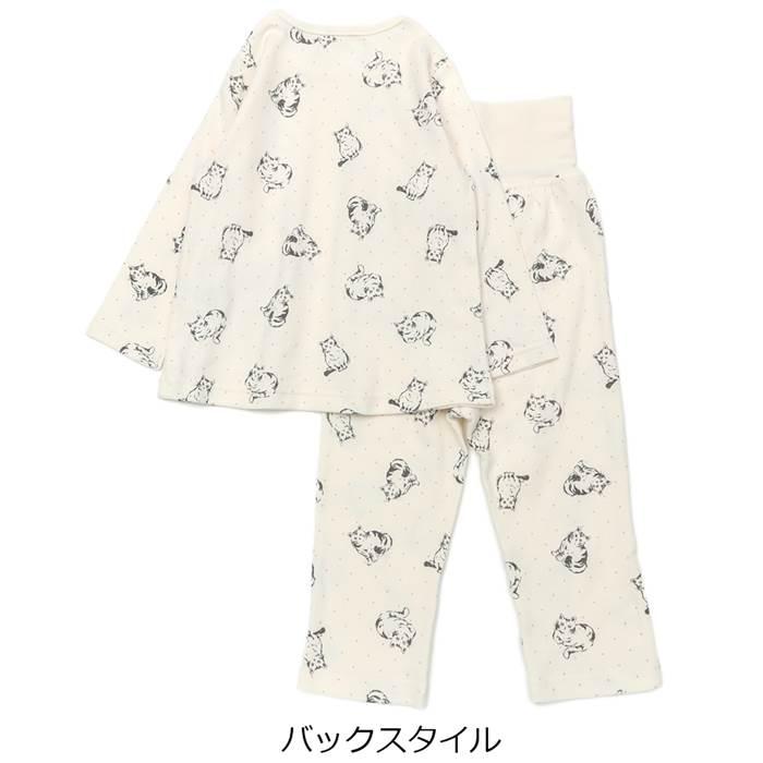 子供服 キムラタン BABBLE BOON（バブルブーン）ネコ総柄パジャマ（長袖） (80〜130cm)  女の子 80 90 95 100 110 120 130 本体綿100%｜baby-kids-kimuratan｜05