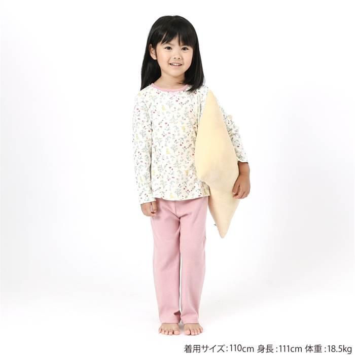 子供服 キムラタン BABBLE BOON(バブルブーン)お花と森の仲間たちパジャマ(長袖) (80〜130cm) 女の子 80 90 95 100 110 120 130 本体綿100%|ベビー・子供服のキムラタン|10