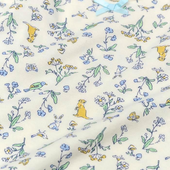 子供服 キムラタン BABBLE BOON(バブルブーン)お花と森の仲間たちパジャマ(長袖) (80〜130cm) 女の子 80 90 95 100 110 120 130 本体綿100%|ベビー・子供服のキムラタン|17