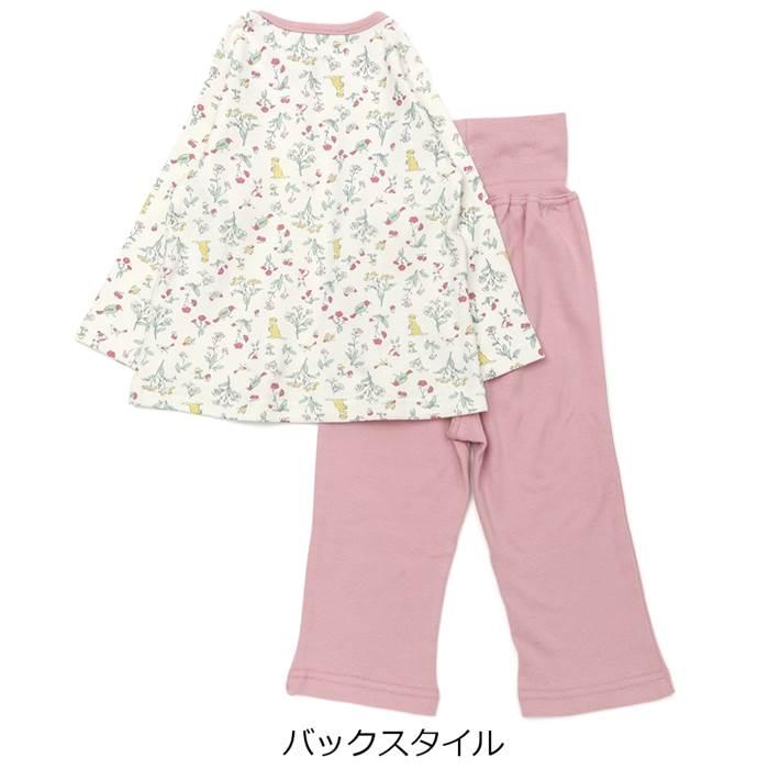 子供服 キムラタン BABBLE BOON(バブルブーン)お花と森の仲間たちパジャマ(長袖) (80〜130cm) 女の子 80 90 95 100 110 120 130 本体綿100%|ベビー・子供服のキムラタン|02