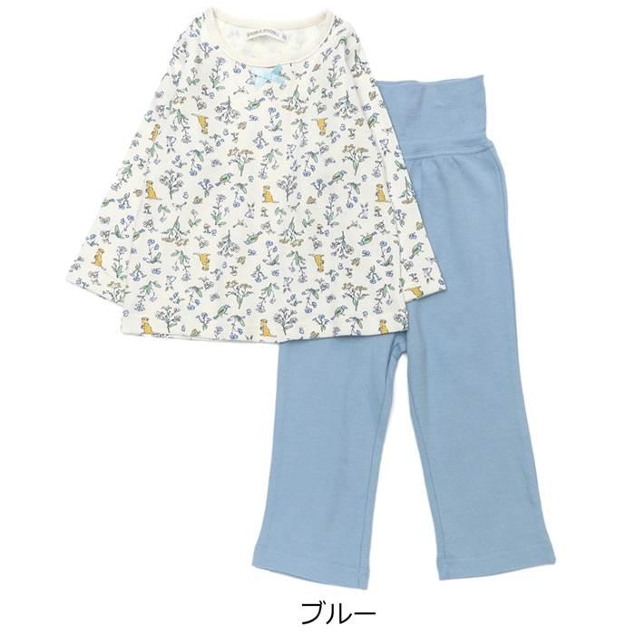 子供服 キムラタン BABBLE BOON(バブルブーン)お花と森の仲間たちパジャマ(長袖) (80〜130cm) 女の子 80 90 95 100 110 120 130 本体綿100%|ベビー・子供服のキムラタン|03