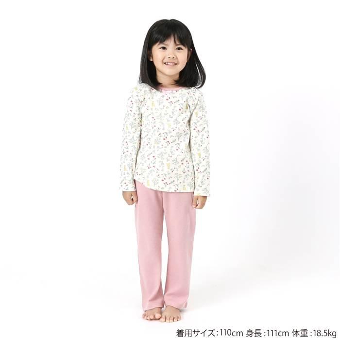 子供服 キムラタン BABBLE BOON(バブルブーン)お花と森の仲間たちパジャマ(長袖) (80〜130cm) 女の子 80 90 95 100 110 120 130 本体綿100%|ベビー・子供服のキムラタン|05