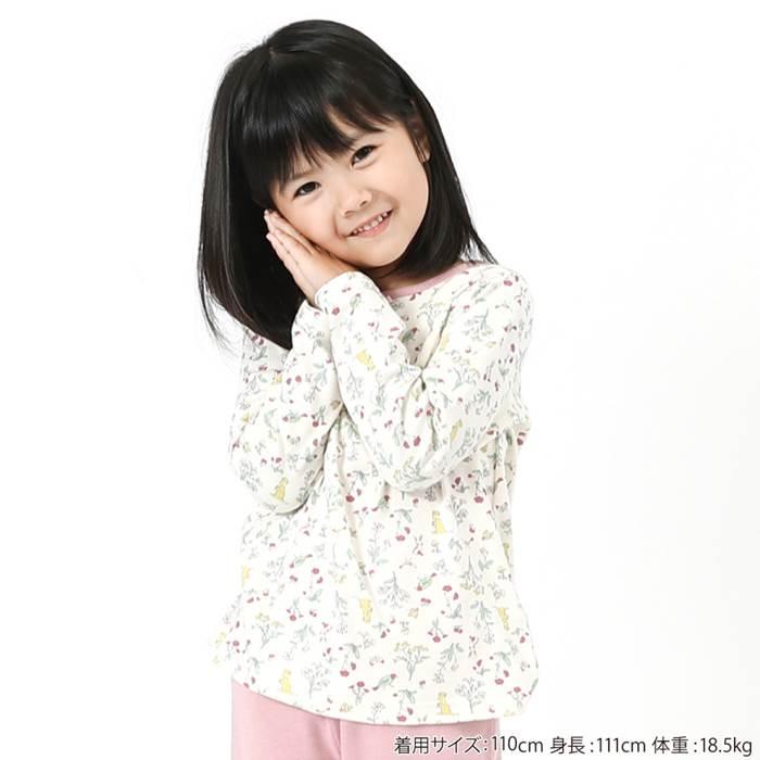 子供服 キムラタン BABBLE BOON(バブルブーン)お花と森の仲間たちパジャマ(長袖) (80〜130cm) 女の子 80 90 95 100 110 120 130 本体綿100%|ベビー・子供服のキムラタン|08