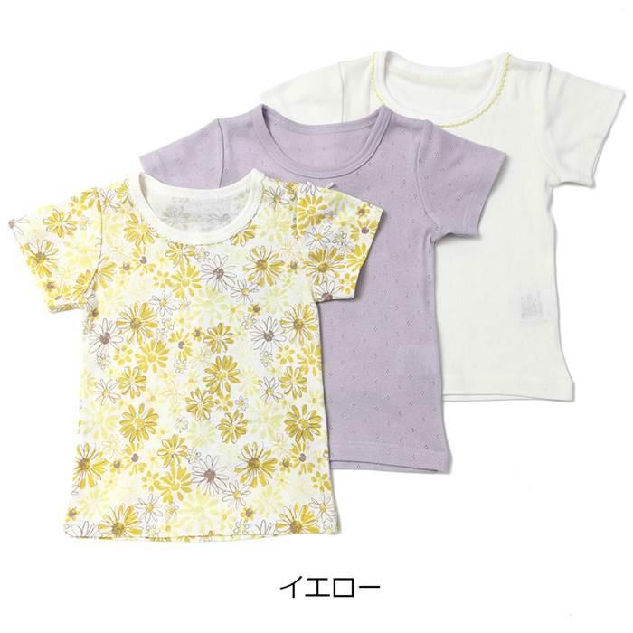 子供服 キムラタン Biquette（ビケット） ３Ｐ半袖シャツ肌着（90〜130cm)  女の子 90cm 100cm 110cm 120cm 130cm 綿100%｜baby-kids-kimuratan｜04