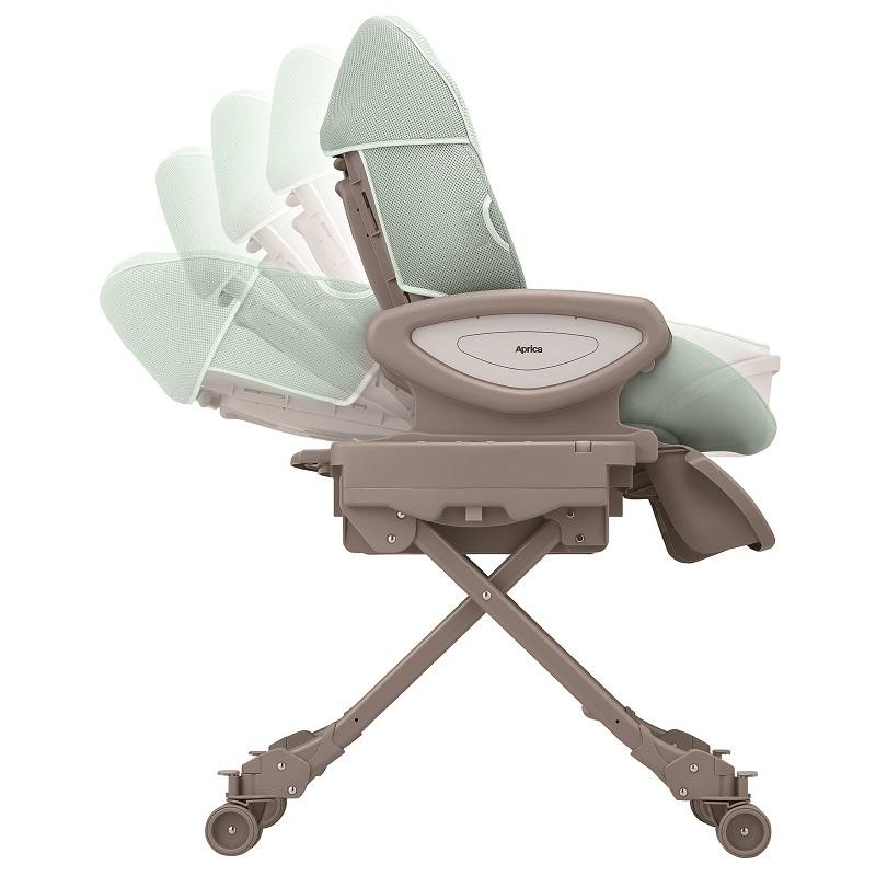 Aprica ユラリズムオートプレミアム ピスタチオグリーン YuraLism ハイローベッド＆チェア アップリカ ユラリズムオート